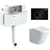 Унитаз приставной Lavinia Boho Relfix Biore Set 4 в 1 77060236 (черный пластик)