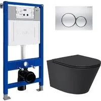 Унитаз подвесной Lauter Longer 2110822B 21901001 (кнопка 219703E, сатин)