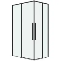 Душевой уголок Grossman Galaxy 90x80x195 300.K33.01.9080.21.00 (черный матовый/прозрачное стекло)