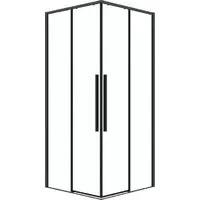 Душевой уголок Grossman Galaxy 70x70x195 300.K33.01.7070.42.00 (графит сатин/прозрачное стекло)