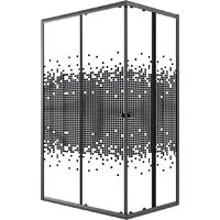 Душевой уголок Niagara Eco NG-1012-14QBLACK 120x80x190 (черный/стекло мозаика)