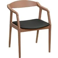 Стул с подлокотниками Sheffilton SHT-S202 (черный/коричневый)