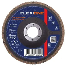 Круг лепестковый конический 125х22,2мм Р40 Flexione