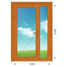 Дверь ПВХ наружная одностворчатая с доп. окном