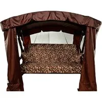 Садовые качели МебельСад Ранго (завитушки, коричневый)