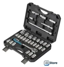 Набор трещотка с головками Bort BTK-33 (33 предмета)