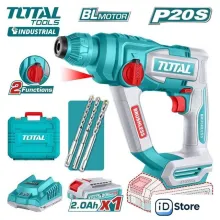 Перфоратор Total TRHLI201881 (с 1-им АКБ, кейс)