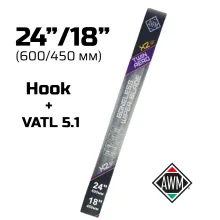 Комплект бескаркасных щеток AWM 24/18 600/450 мм (Hook VATL 5.1)