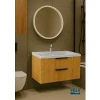 Мебель для ванных комнат Vela Тумба под умывальник Vela Каскад 100П под Classica (дуб небраска) TU68375
