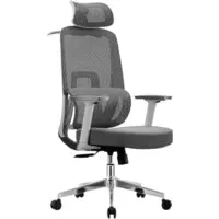 Офисное кресло SitUp Carbon White Chrome (сетка Grey/Grey)