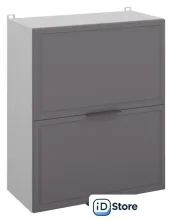 Шкаф навесной Arvento Корнелия Флок-плюс ВШ60-2г (графит софт)