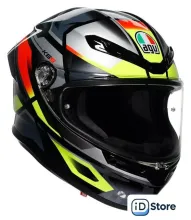 Мотошлем AGV K6 S E2206 MPLK 2118395001-026-XL (XL, Erazer Black/Red/Yellow Fluo)