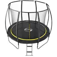 Батут Dinamika С защитной сеткой внутрь с лестницей ZSO-001422 (черный)