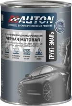 Грунт-эмаль 1К акриловая модифицированная АК 47 - Черная матовая - Банка, 0,8 л AUTON