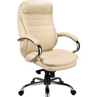 Офисное кресло Everprof Valencia (экокожа, резиновые ролики, кремовый)