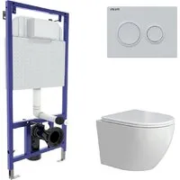 Унитаз подвесной Berges Wasserhaus Okus Rimless Visam Slim 525 EX-043391 (с сиденьем)