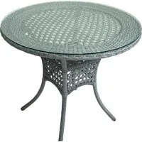 Садовый стол Aiko Rattan Deco 5045П круглый 90х90х75 (серый)