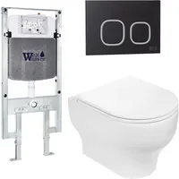 Унитаз подвесной с инсталляцией WeltWasser Amberg 497 STErlenbach 004 GL-WT Amberg RD-BL