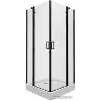 Душевой уголок Triton Тау-Блэк 90x90 (черный, с поддоном)