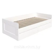Кровать Сириус раздвижная с ящиками 80х200 белая