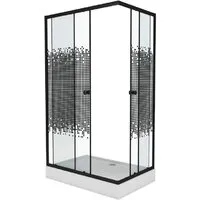 Душевой уголок Niagara NG-012-14QBLACK 120x80x195 (мозаика стекло)