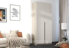 Шкаф Бохо ШК-001 Дуб крафт серый / Кашемир 1,0м.