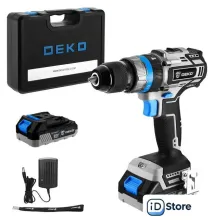 Ударная дрель-шуруповерт Deko DKCID20 063-4421 (с 2-мя АКБ, кейс)