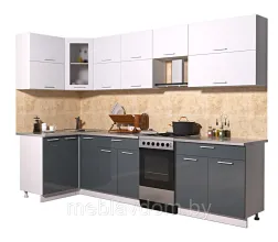 Угловая кухня Мила Глосс 1,2х2,9м. (50)
