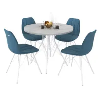 Обеденная группа Sheffilton SHT-DS235 (сосна касцина/тихий океан/хром)