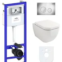 Унитаз подвесной Lavinia Boho Relfix One Compacto 6 в 1 77040066 (хром пластик)