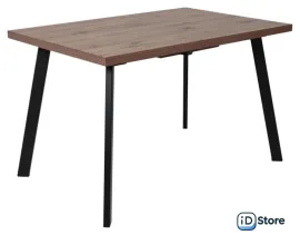 Кухонный стол Мамадома Borg-120 раздвижной 120-160х80 (дуб веллингтон/черный)