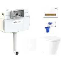 Унитаз приставной Lavinia Boho Relfix Biore 5 в 1 87551040 (белый/светлое дерево пластик)