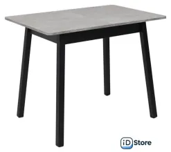 Кухонный стол Мамадома Tirk radial-94 раздвижной 94-126х64 (серый сланец/черный)