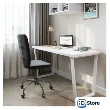 Стол Домус СП013 12.013.403.01 (белый/металл белый)