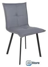 Стул AksHome Рубик U (Velutto 32 серый велюр/черный)