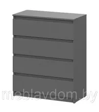 Комод NN Мебель (МС Денвер К) Графит серый, 4 ящ. 0,8м