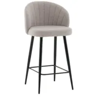 Стул барный Stool Group Ханнингем (букле светло-серый)