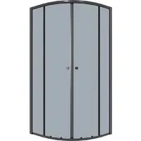 Душевой уголок Niagara Eco NG-1007-14T 90x90x190 (черный/стекло тонированное)