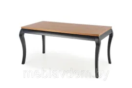 Стол обеденный HALMAR WINDSOR дуб темный/черный 160-240/90