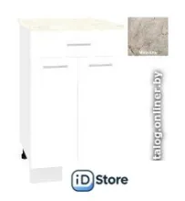 Шкаф напольный Кортекс-мебель Корнелия Лира НШ50р1ш (белый/марсель)