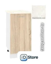 Шкаф напольный Кортекс-мебель Корнелия Лира НШ40р (дуб сонома/королевский опал)