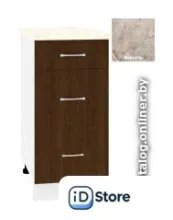 Шкаф напольный Кортекс-мебель Корнелия Лира НШ40р3ш (венге/марсель)