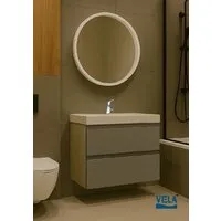 Мебель для ванных комнат Vela Тумба под умывальник Vela Мира Лайт 70П под Classica (бетон/серый мат) TU65175