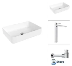 Умывальник Lauter 21487-50 Reef 21CK8678C с сифоном 21635CH (хром)