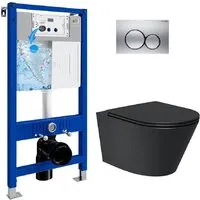 Унитаз подвесной Lauter Longer 2110822B 21901002 (кнопка 219701E, хром)