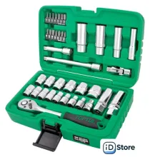 Набор трещотка с головками и битами Toptul GCAI3902 39 предметов