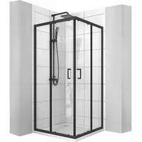 Душевой уголок Calani Vito 90x90 CAL-K6003 (черный/прозрачное стекло)