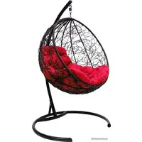 Подвесное кресло M-Group Круг 11050406 (черный ротанг/красная подушка)