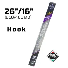 Комплект бескаркасных щеток AWM 26/16 650/400 мм (Hook)