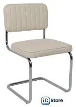 Офисный стул AksHome Славия Люкс Pegaso (крем экокожа/хром)